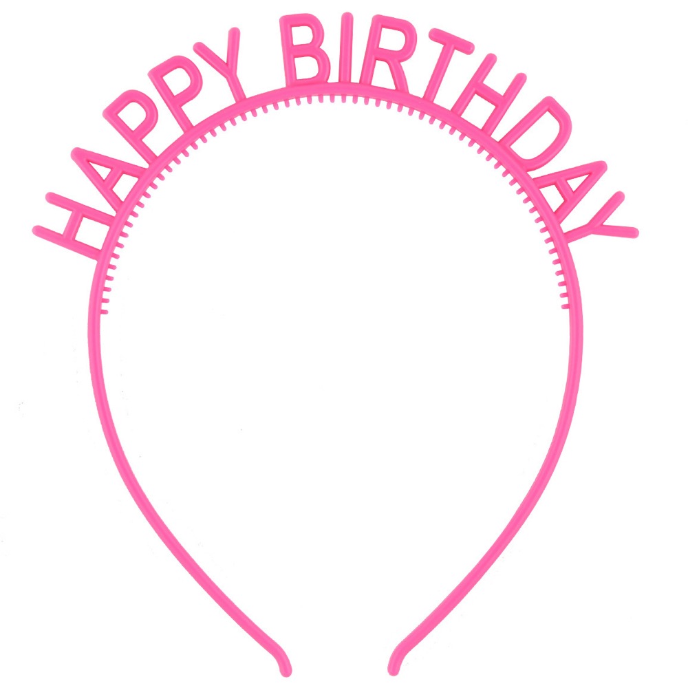 Ободок, Happy Birthday, Розовый, 1 шт.