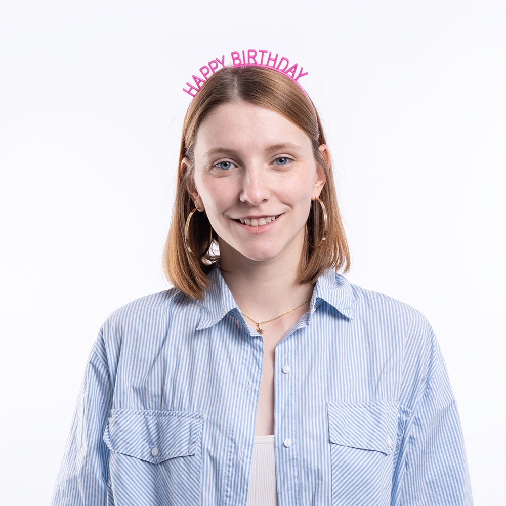 Ободок, Happy Birthday, Розовый, 1 шт. 4