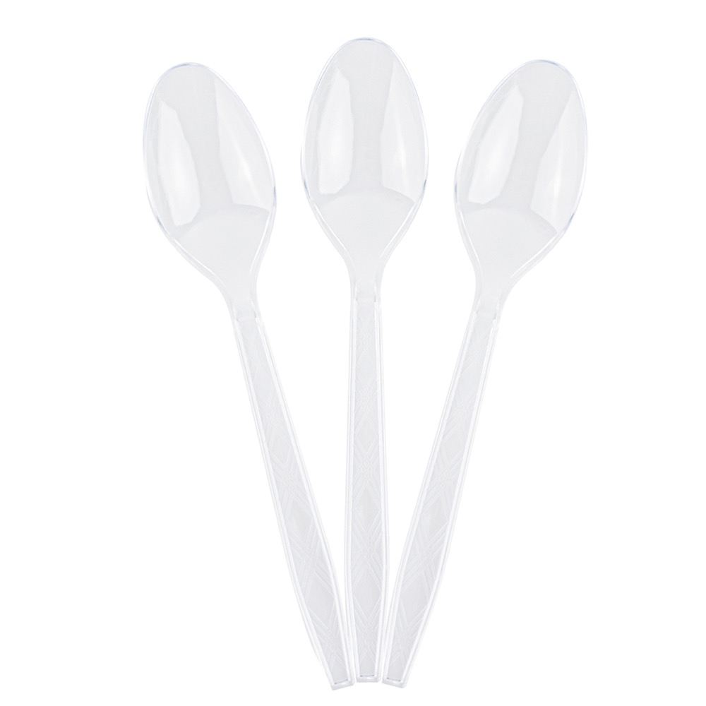 Ложки, Прозрачный, 15 см, 10 шт. в упак.