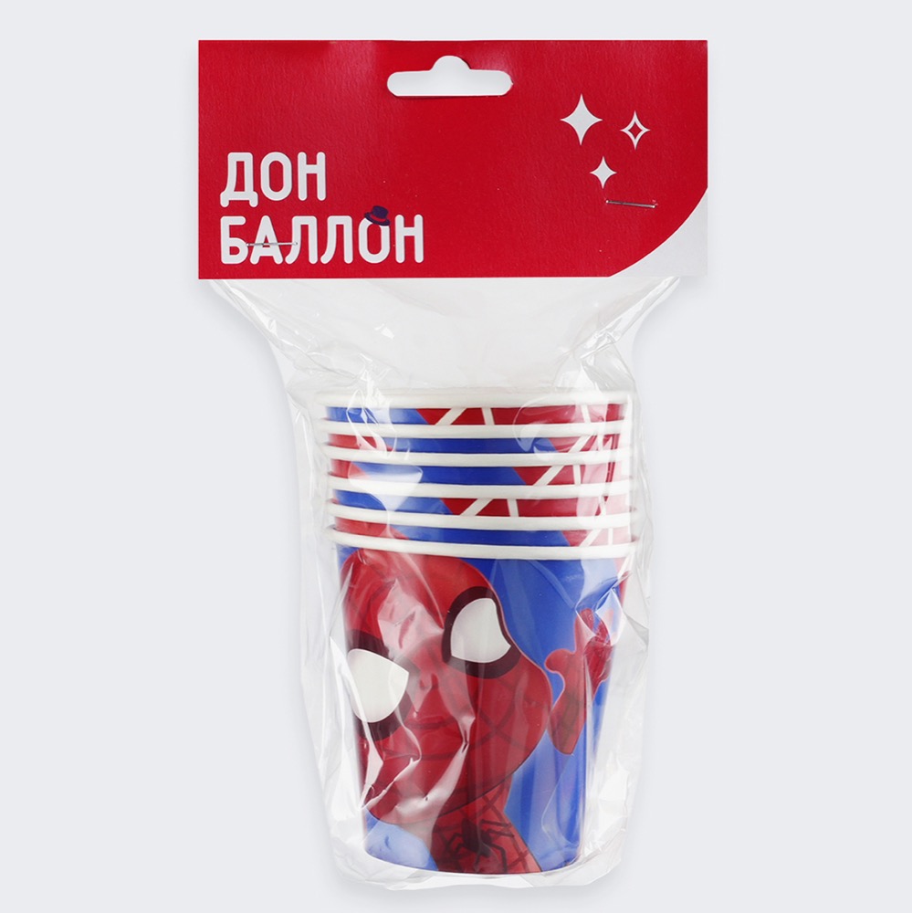 Стаканы (250 мл) Герой Паук, 6 шт. 5