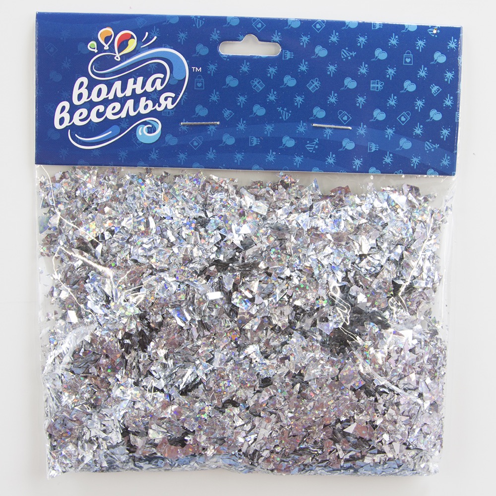 Конфетти дробленые Серебро, Голография, 20 г. 3