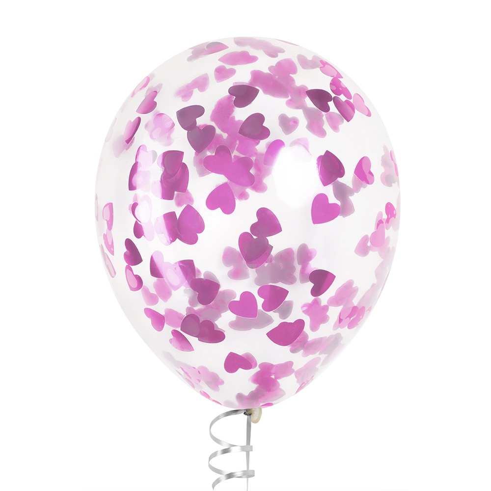 Конфетти фольга Сердце, Розовый, Металлик, 2,5 см, 50 г. 5