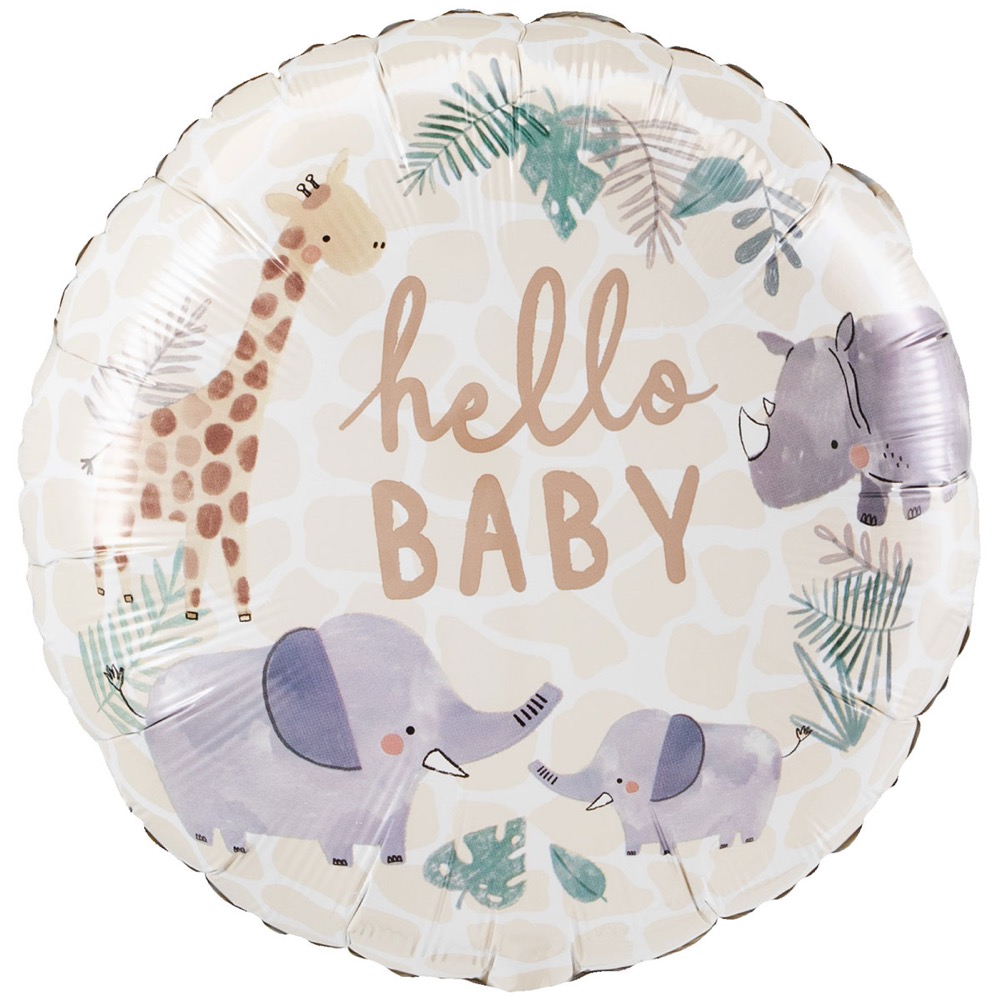 А 18" HELLO BABY Жираф Слон Носорог S40