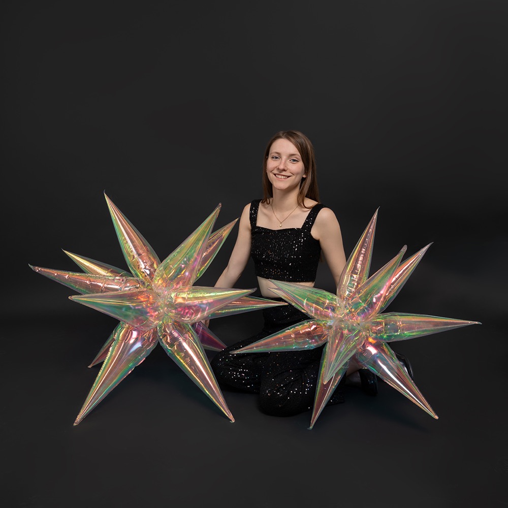 Falali 3D (26''/66 см) Звезда, Составная, Прозрачный, Хамелеон, 1 шт. в уп. 10