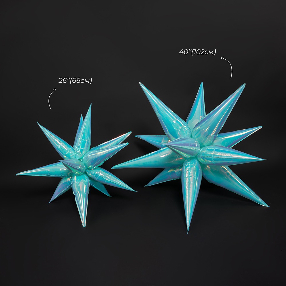 Falali 3D (40''/102 см) Звезда, Составная, Голубой, Хамелеон, 1 шт. в уп. 7
