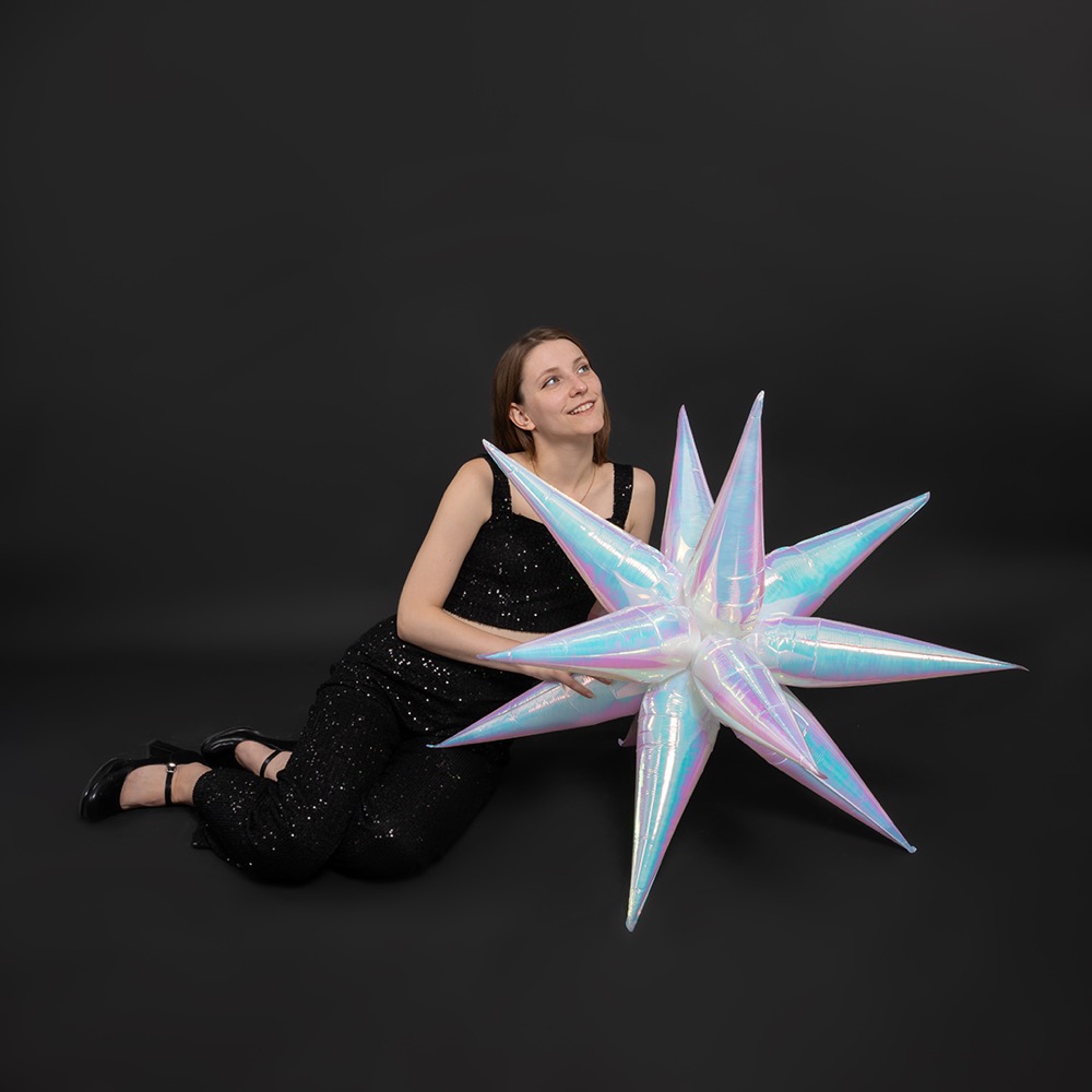 Falali 3D (40''/102 см) Звезда, Составная, Жемчужный, Хамелеон, 1 шт. в уп. 7