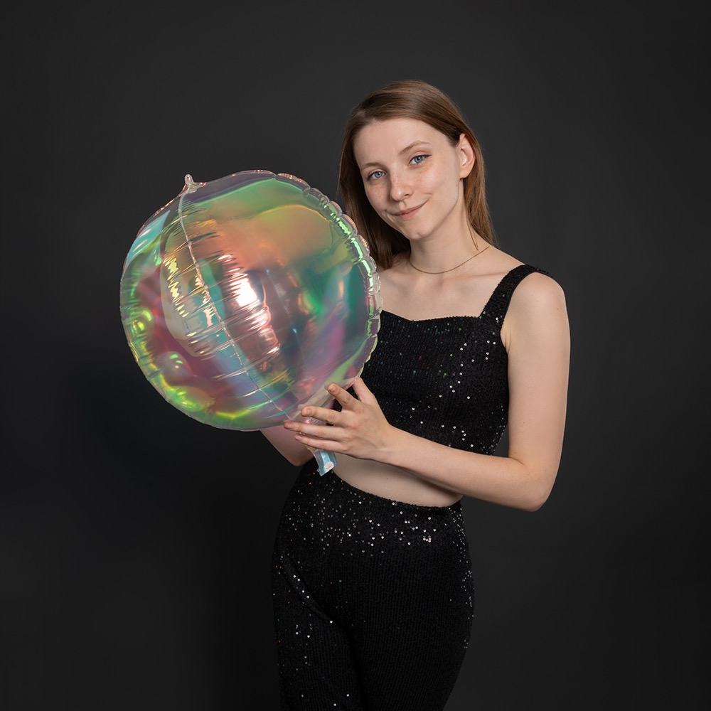 Falali 3D (22''/56 см) Сфера, Прозрачный, Хамелеон, 1 шт. в уп. 4