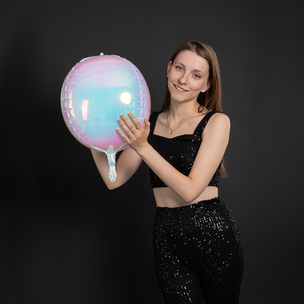 Falali 3D (22''/56 см) Сфера, Жемчужный, Хамелеон, 1 шт. в уп. 5