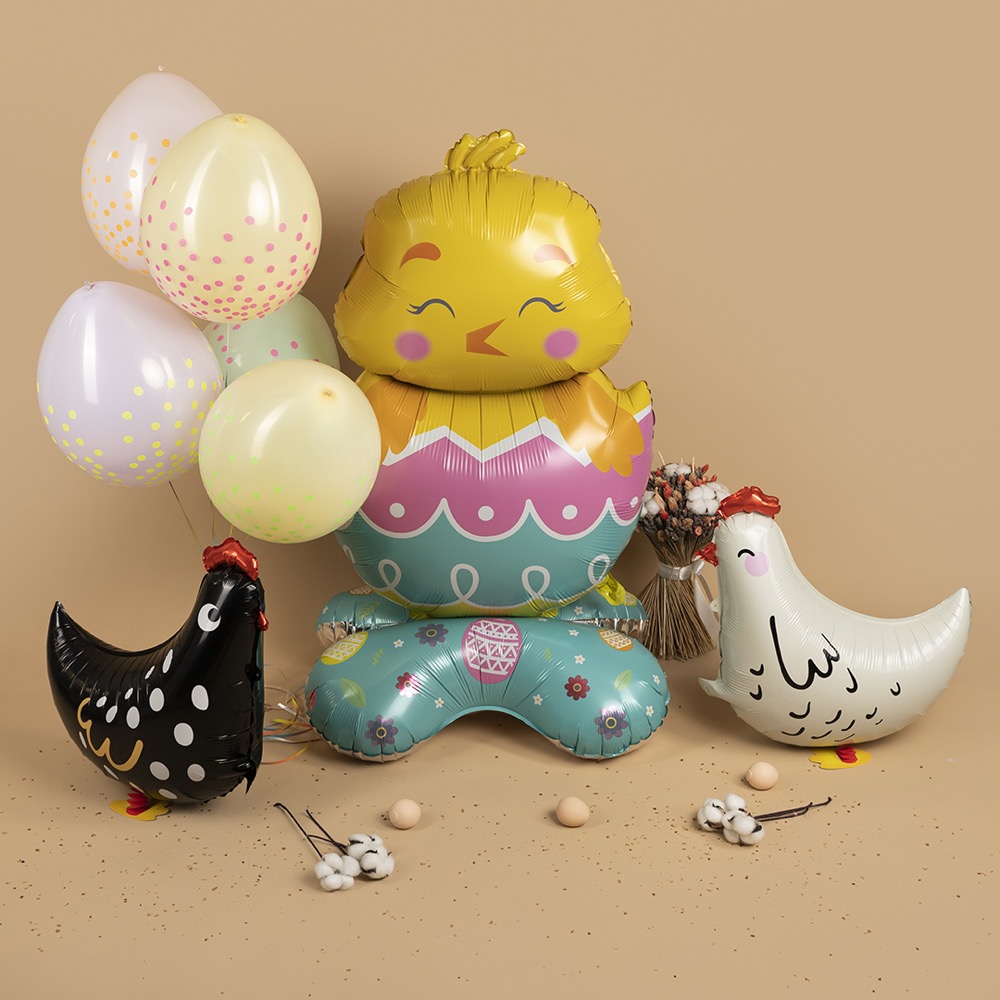 Falali 3D (23''/58 см) Ходячая Фигура, Курица, Черный, 1 шт. в уп. 2