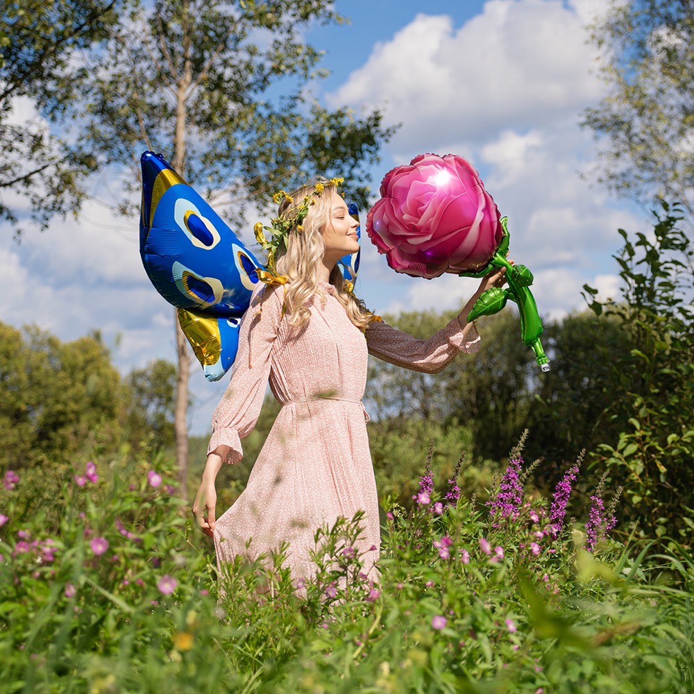 Falali 3D (45''/114 см) Фигура, Бабочка, Карнавальные крылья, Голубой, 1 шт. 13