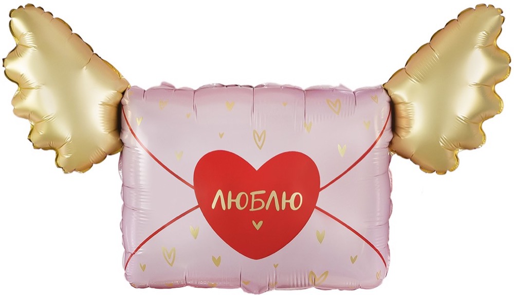 Falali (35''/89 см) Фигура, Люблю, Письмо Валентинка, 1 шт. в уп.