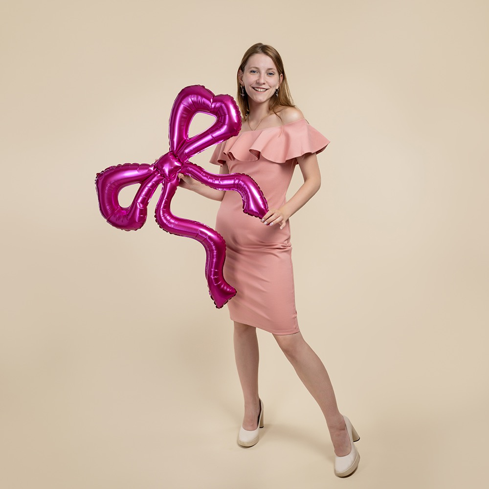 Falali (36''/91 см) Фигура, Изящный Бант (надув воздухом), Фуше, 1 шт. 4