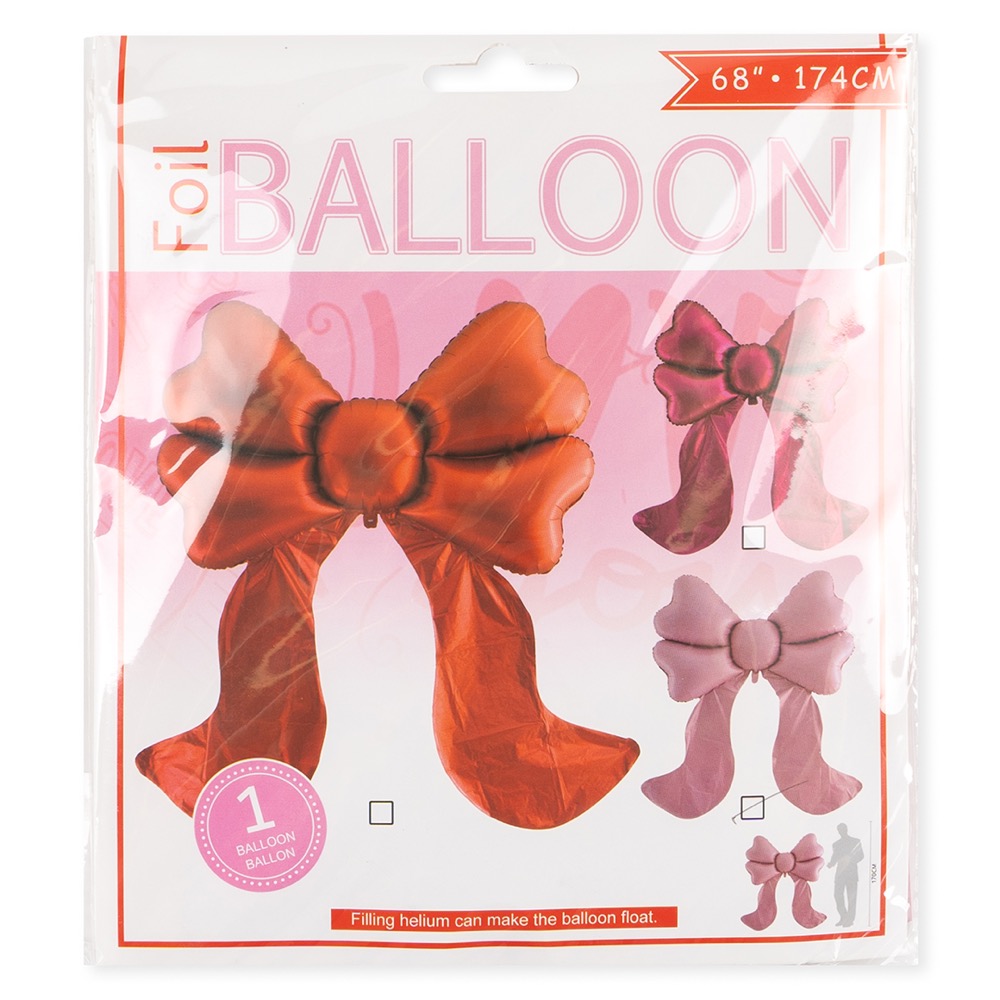 Falali (68''/173 см) Фигура, Бант, Розовый, 1 шт. в уп. 3