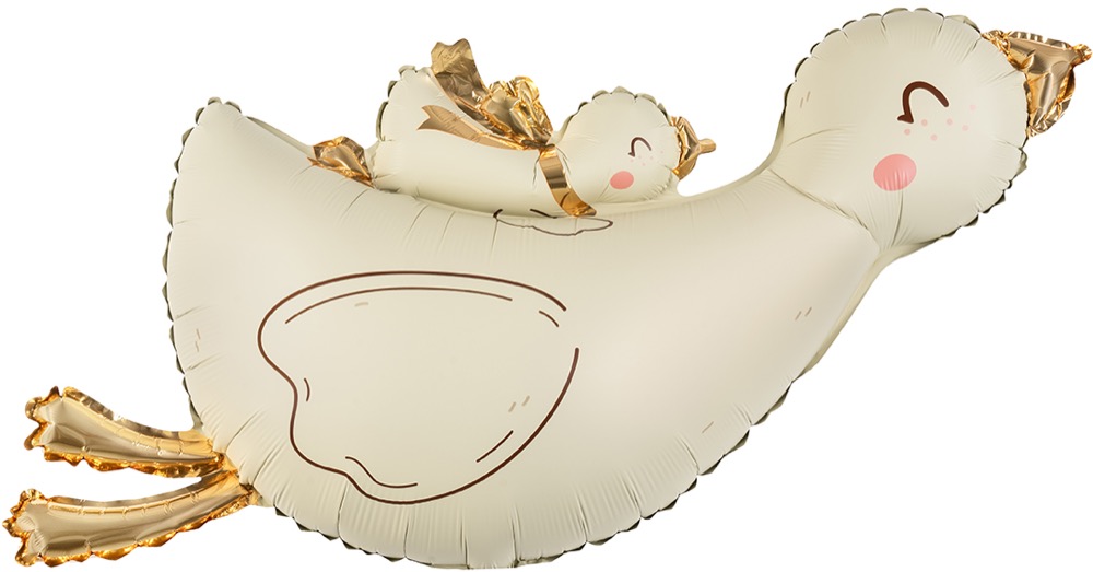 Falali (38''/97 см) Фигура, Гусь с малышом, Сатин, 1 шт. в уп.
