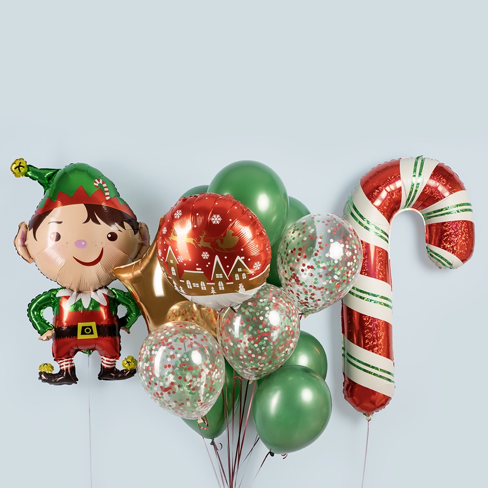 Betallic (35''/89 см) Фигура, Леденец трость, Красный, Голография, 1 шт. 6
