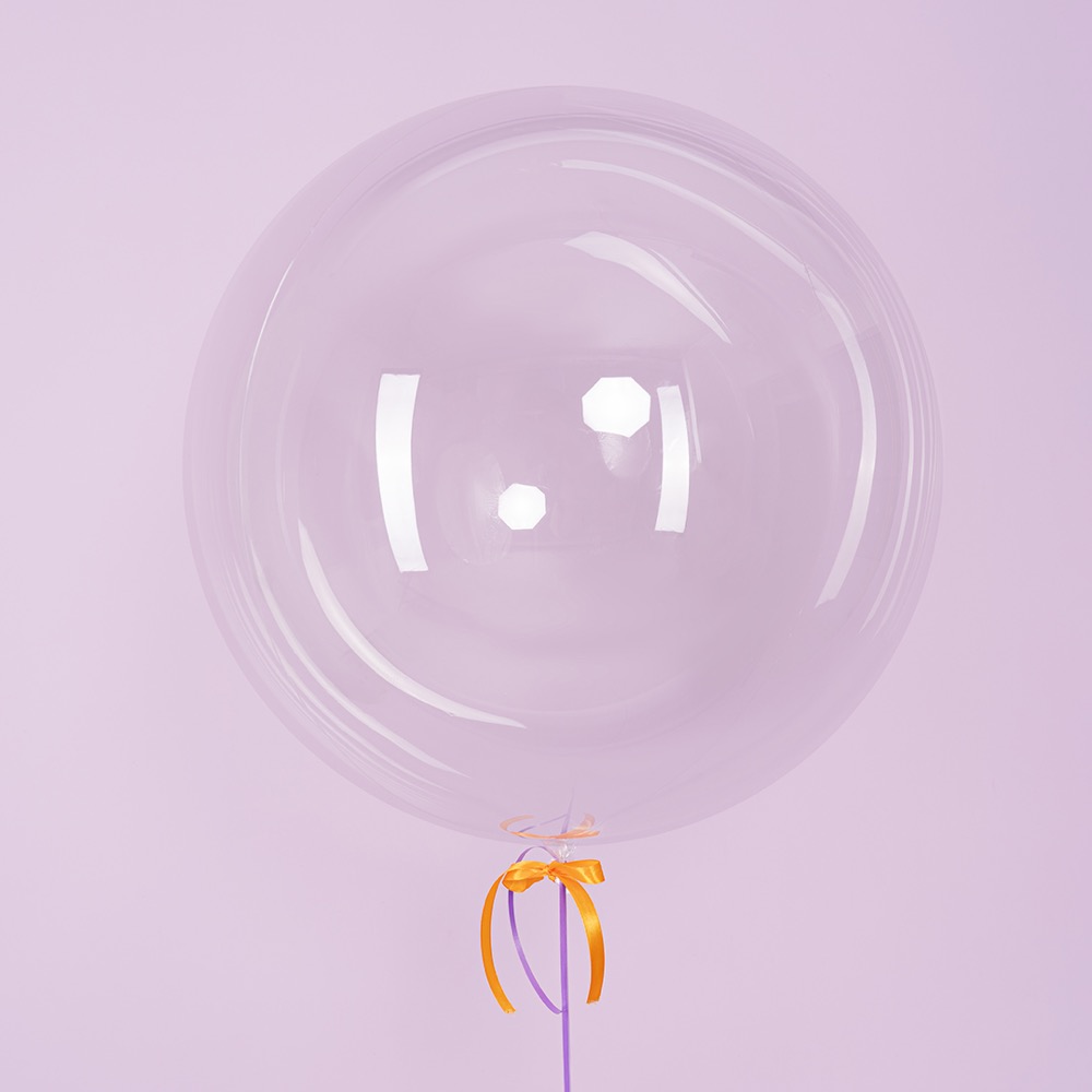512 с клапаном (18''/46 см) Сфера, Deco Bubble, Прозрачный, Кристалл, 1 шт. в уп. 10
