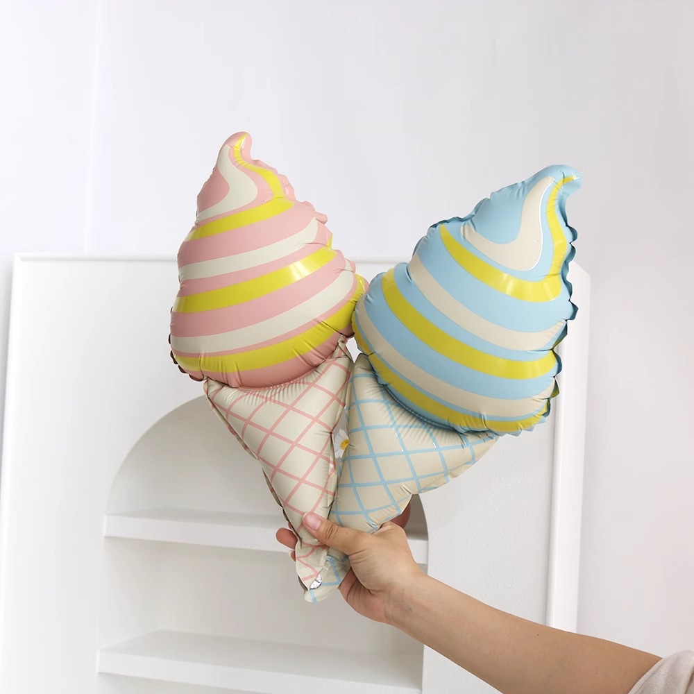 Falali с клапаном (17''/43 см) Мини-фигура, Мороженое, Голубой, Сатин, 1 шт. 2