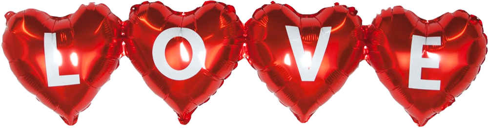 Falali Гирлянда (39''/99 см) Сердце, LOVE, Красный, 1 шт. в уп. 2
