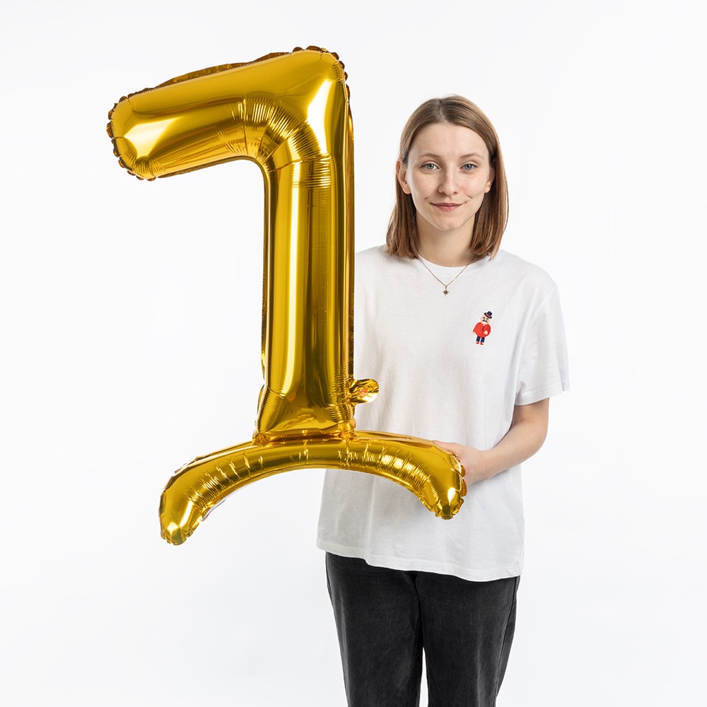 Falali (32''/81 см) Цифра на подставке, 7, Золото, 1 шт. в уп. 3
