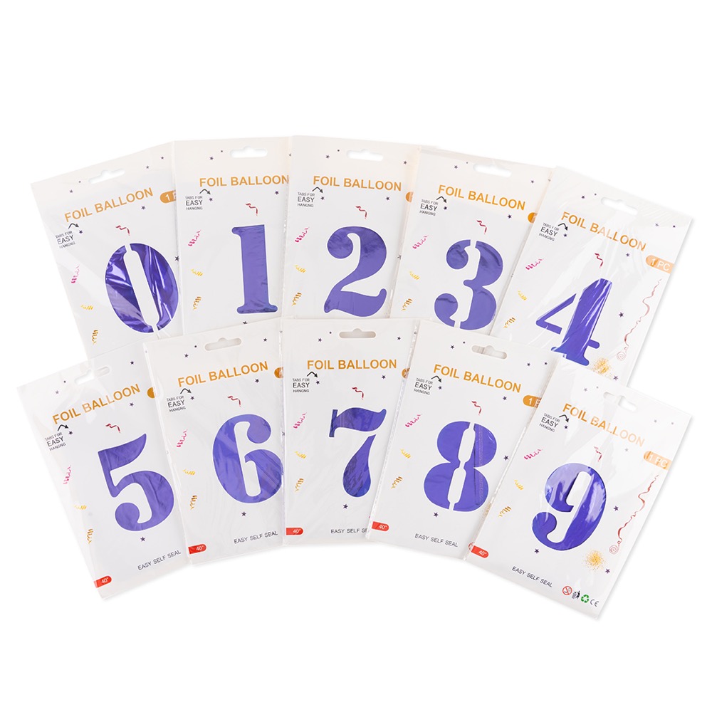 СмайлБерри (40''/102 см) Цифра, 9, Сиреневый, Металлик, 1 шт. в уп. 4