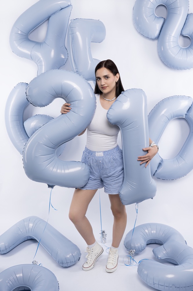 Agura (40''/102 см) Цифра, 0 Slim, Небесный, 1 шт. в уп. 6
