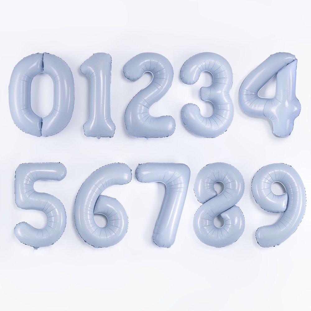 Agura (40''/102 см) Цифра, 4 Slim, Небесный, 1 шт. в уп. 3