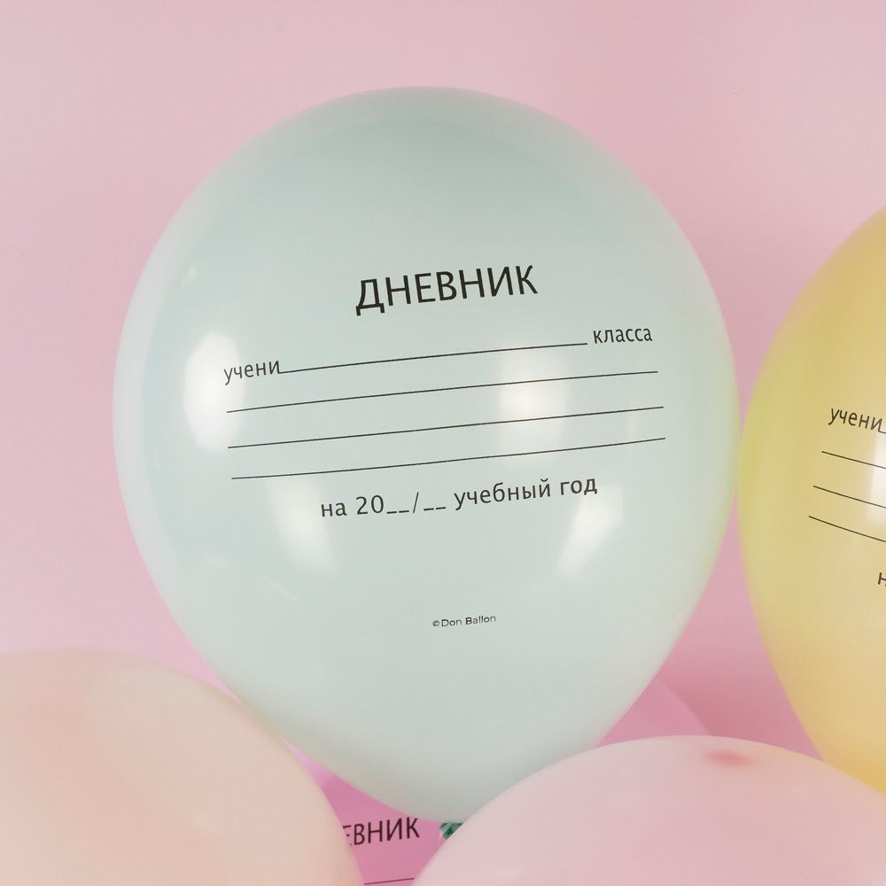 Дон Баллон (12''/30 см) Школьный дневник, Ассорти, макарунс, 2 ст, 25 шт. 3