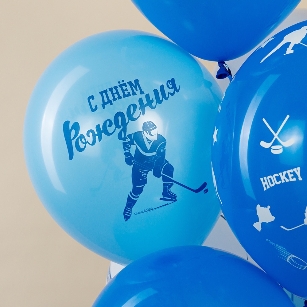 Дон Баллон (12''/30 см) Хоккей, Ассорти, пастель, 5 ст, 25 шт. 3