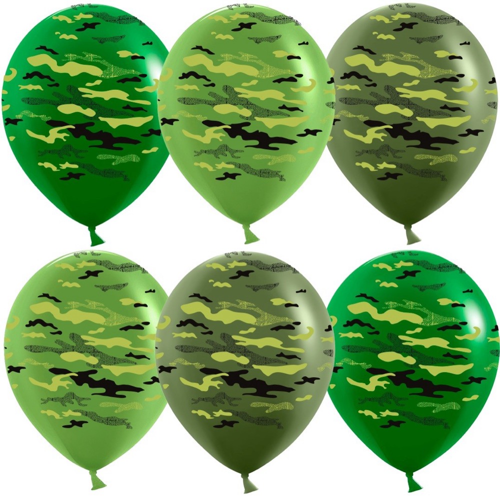 Дон Баллон (12''/30 см) Камуфляж, Ассорти, пастель, 5 ст, 25 шт.