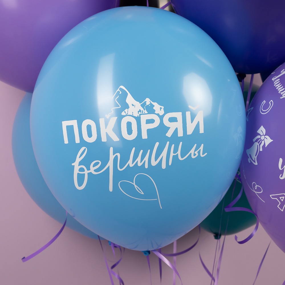 Волна веселья (12''/30 см) Покоряй Вершины ..., Ассорти, пастель, 5 ст, 25 шт. 15