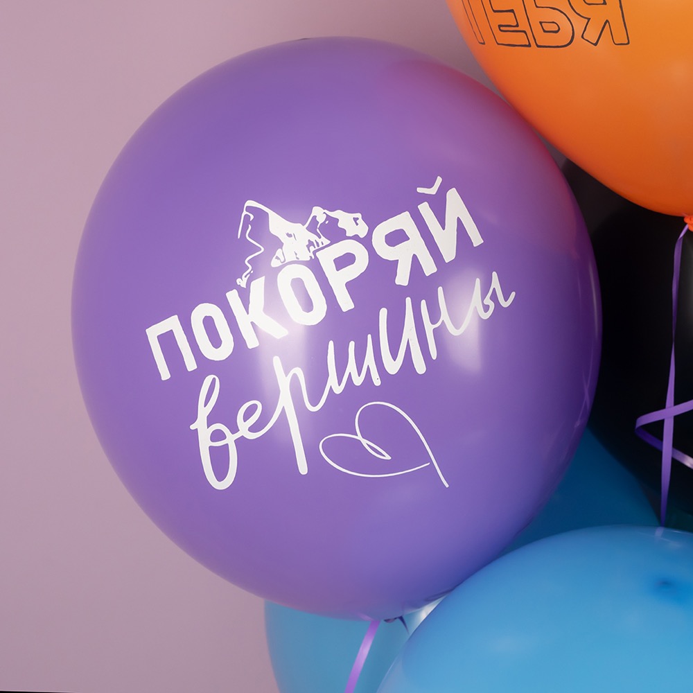 Волна веселья (12''/30 см) Покоряй Вершины ..., Ассорти, пастель, 5 ст, 25 шт. 9